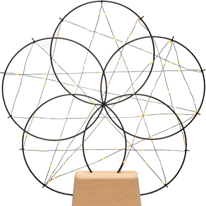 LED Metallsilhouette '5 kleine Ringe' - WeihnachtsladenKonstsmide