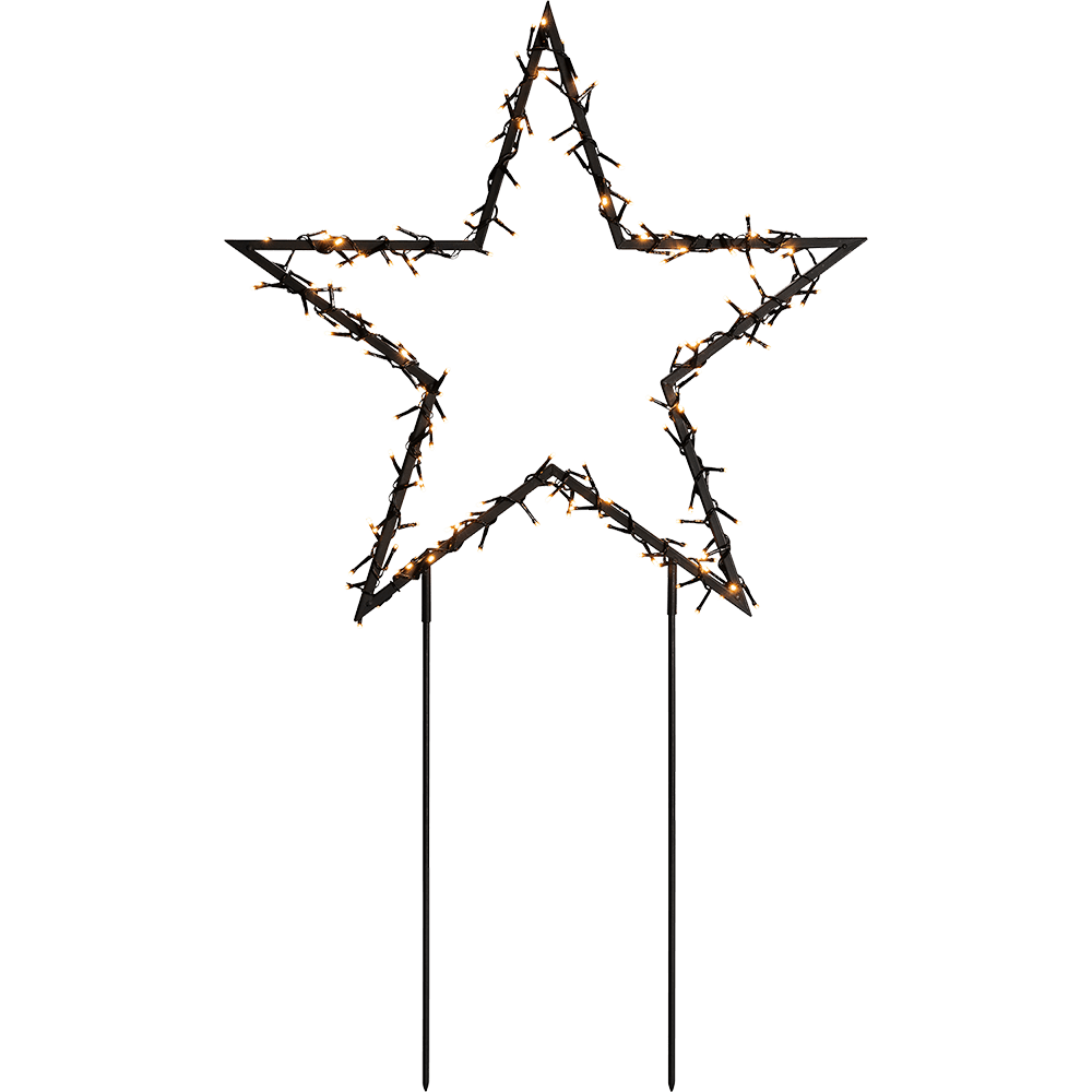 LED Metallstern mit bernsteinfarbenen LEDs für außen - WeihnachtsladenKonstsmide