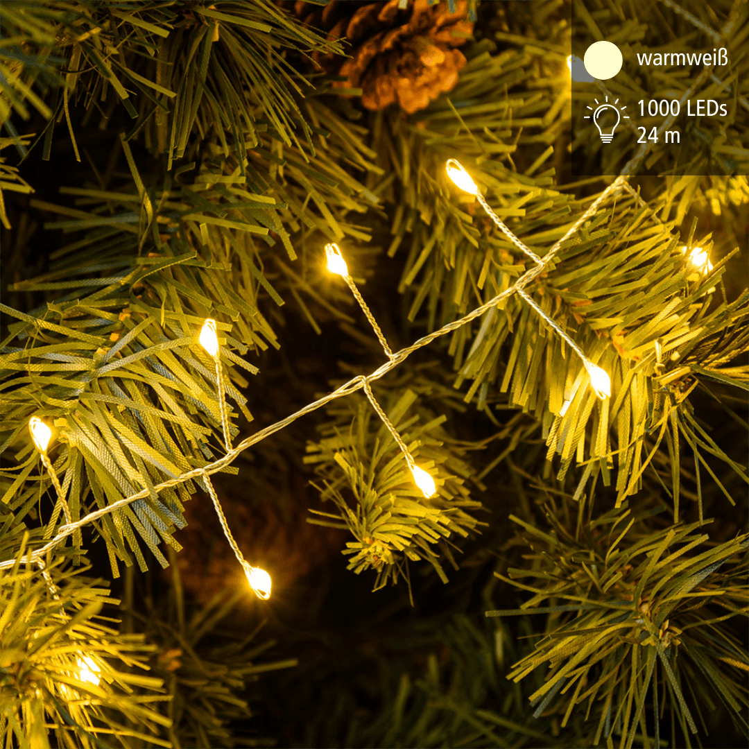LED - Micro - Büschellichterkette von Konstsmide mit 1000 warmweißen LEDs - WeihnachtsladenLotti