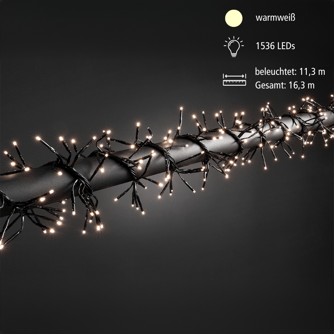 LED - Micro - Büschellichterkette von Konstsmide mit 1536 warmweißen LEDs - WeihnachtsladenKonstsmide