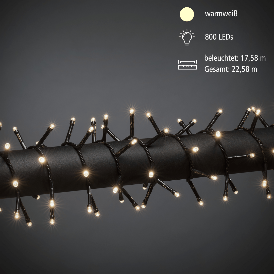 LED - Micro - Büschellichterkette von Konstsmide mit 800 warmweißen LEDs - WeihnachtsladenKonstsmide