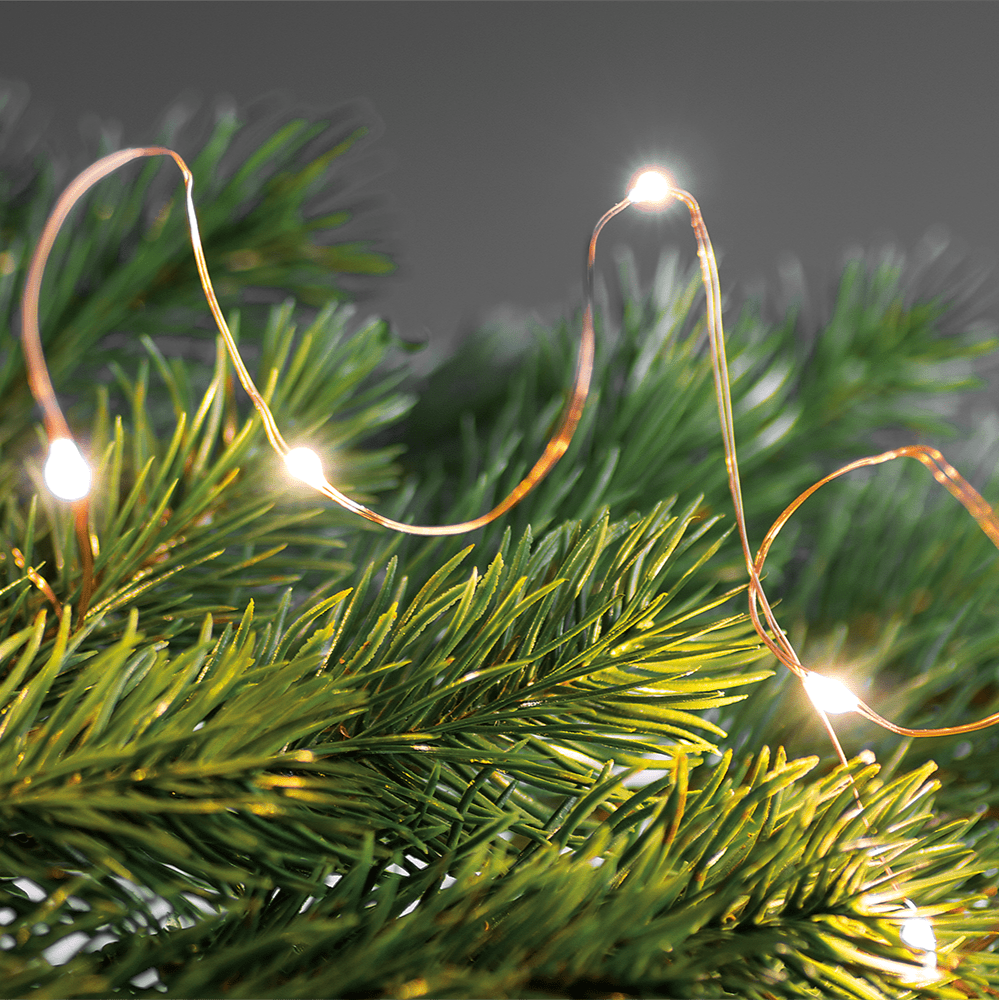 LED - Microlichterkette mit Timer - Funktion - WeihnachtsladenEGB