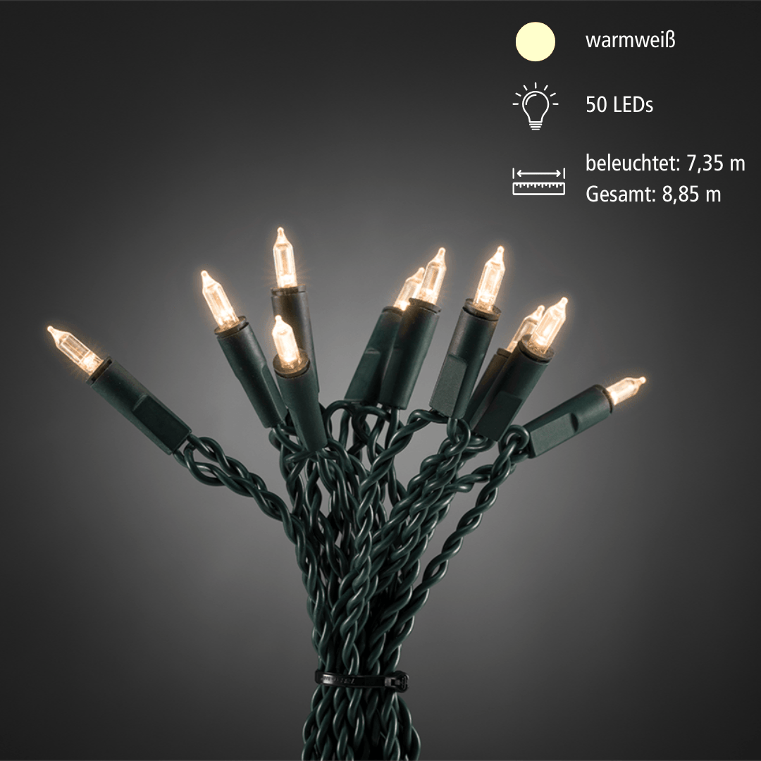 LED Minikette 'One String' 50 LED warmw. - WeihnachtsladenKonstsmide