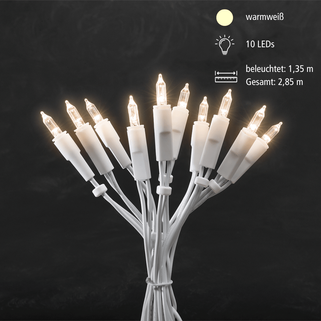 LED Minilichterkette 10 flg. mit Schalter - WeihnachtsladenKonstsmide