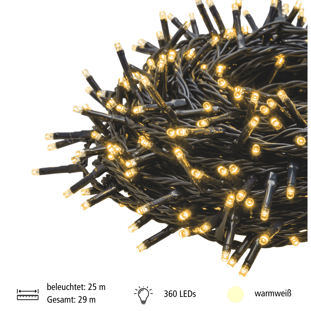 LED Minilichterkette 360 warmweiße LED - WeihnachtsladenLotti