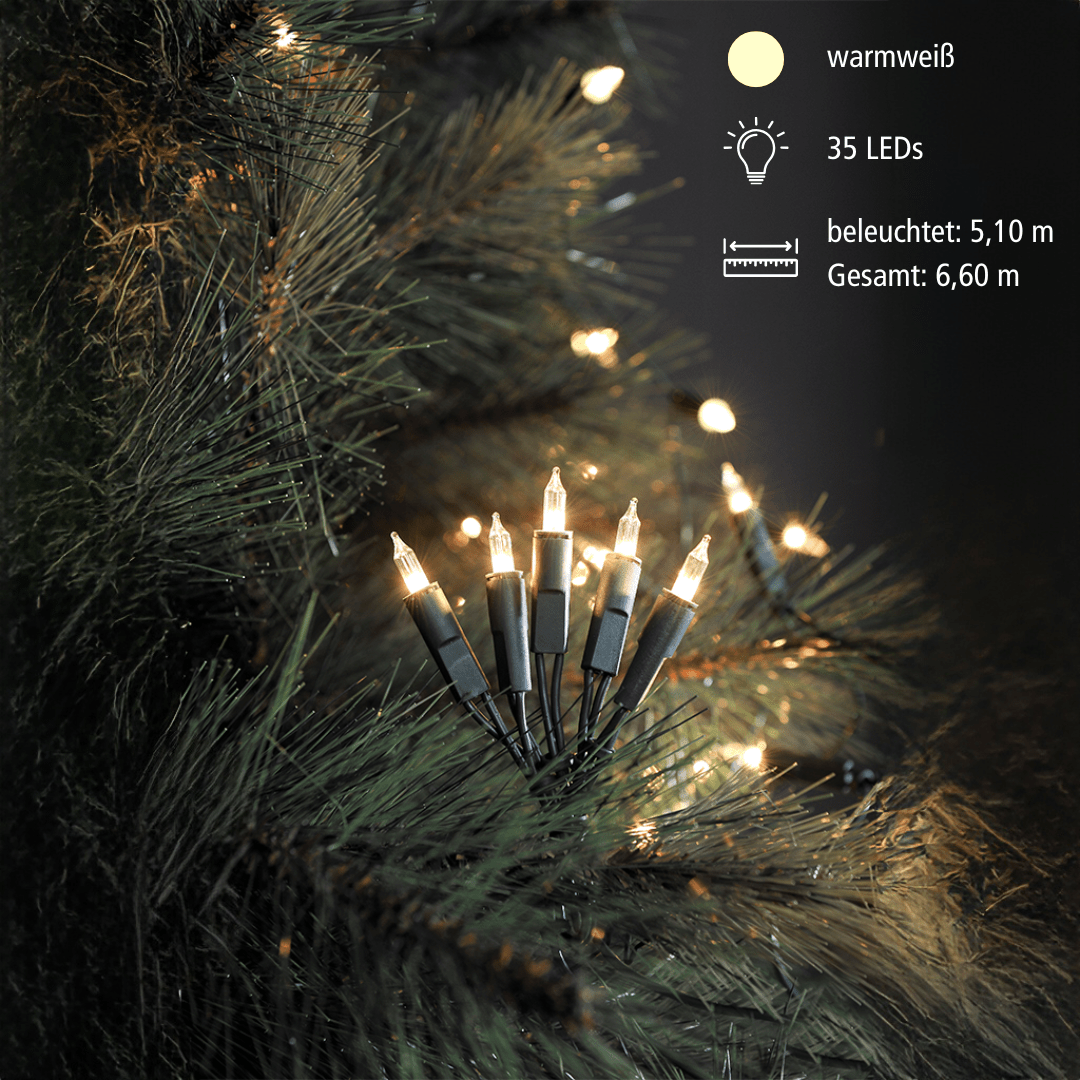 LED Minilichterkette grün 35 LEDs ww - WeihnachtsladenKonstsmide
