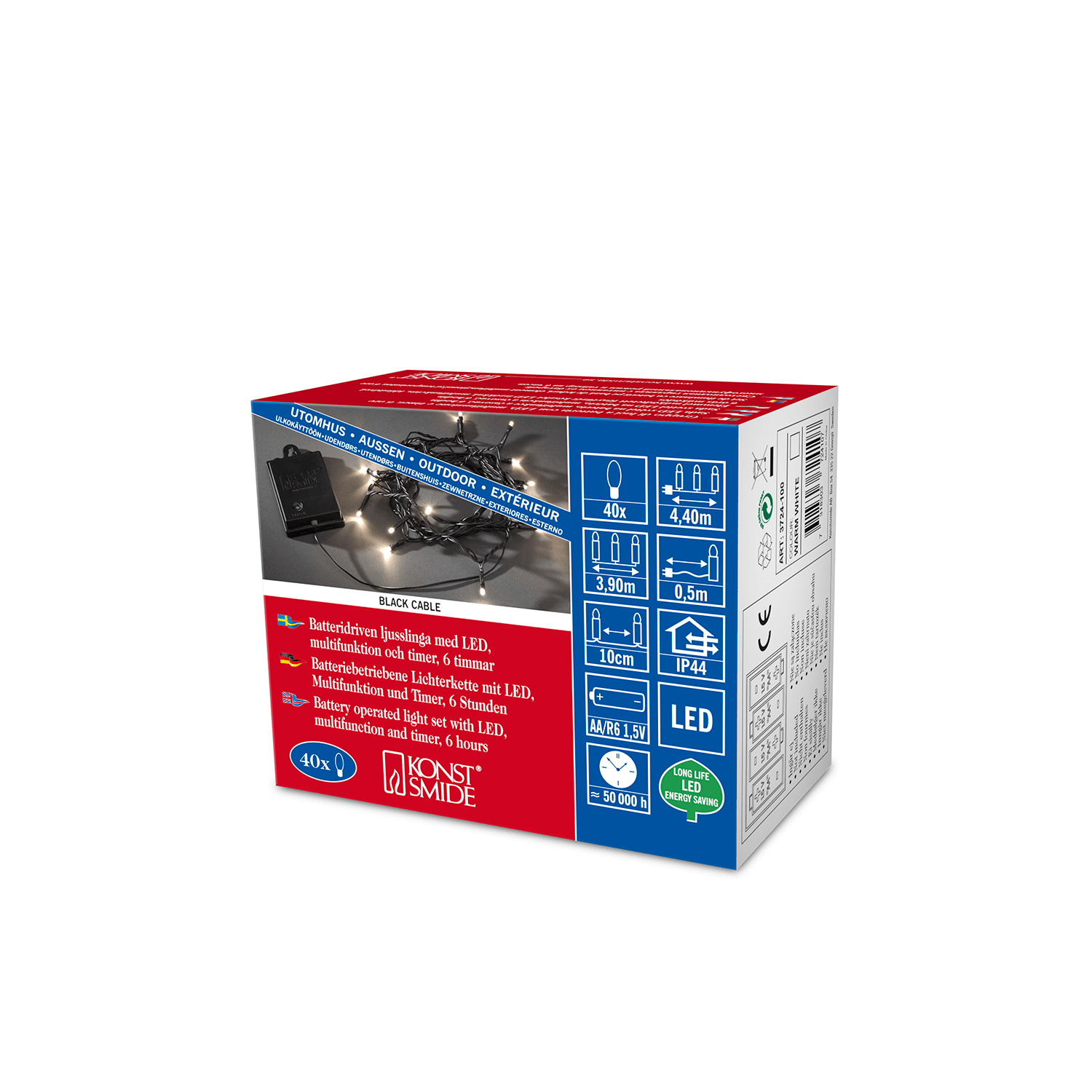LED - Minilichterkette mit Timer und 8 Funktionen - WeihnachtsladenKonstsmide