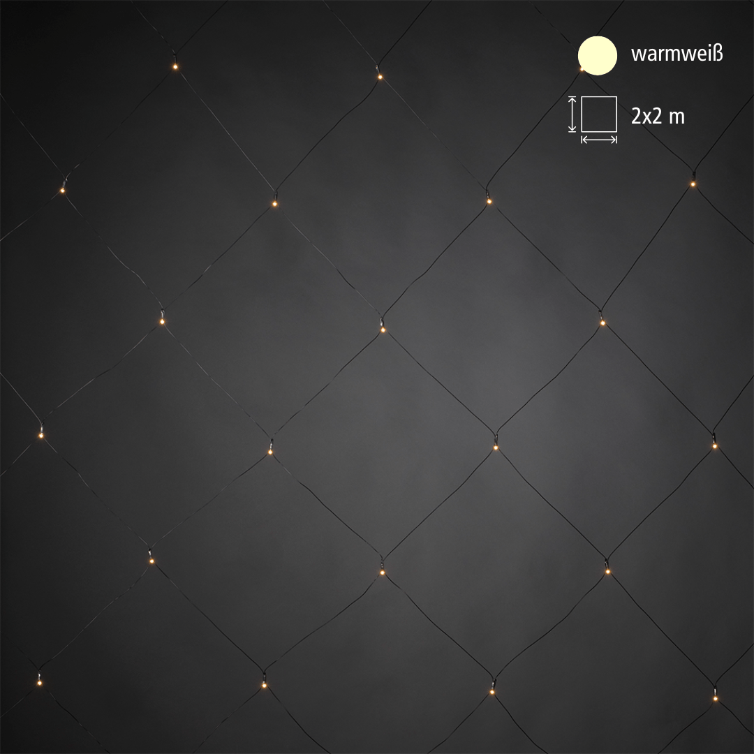 LED Netz 64 warmweiße LED 2x2m - WeihnachtsladenKonstsmide