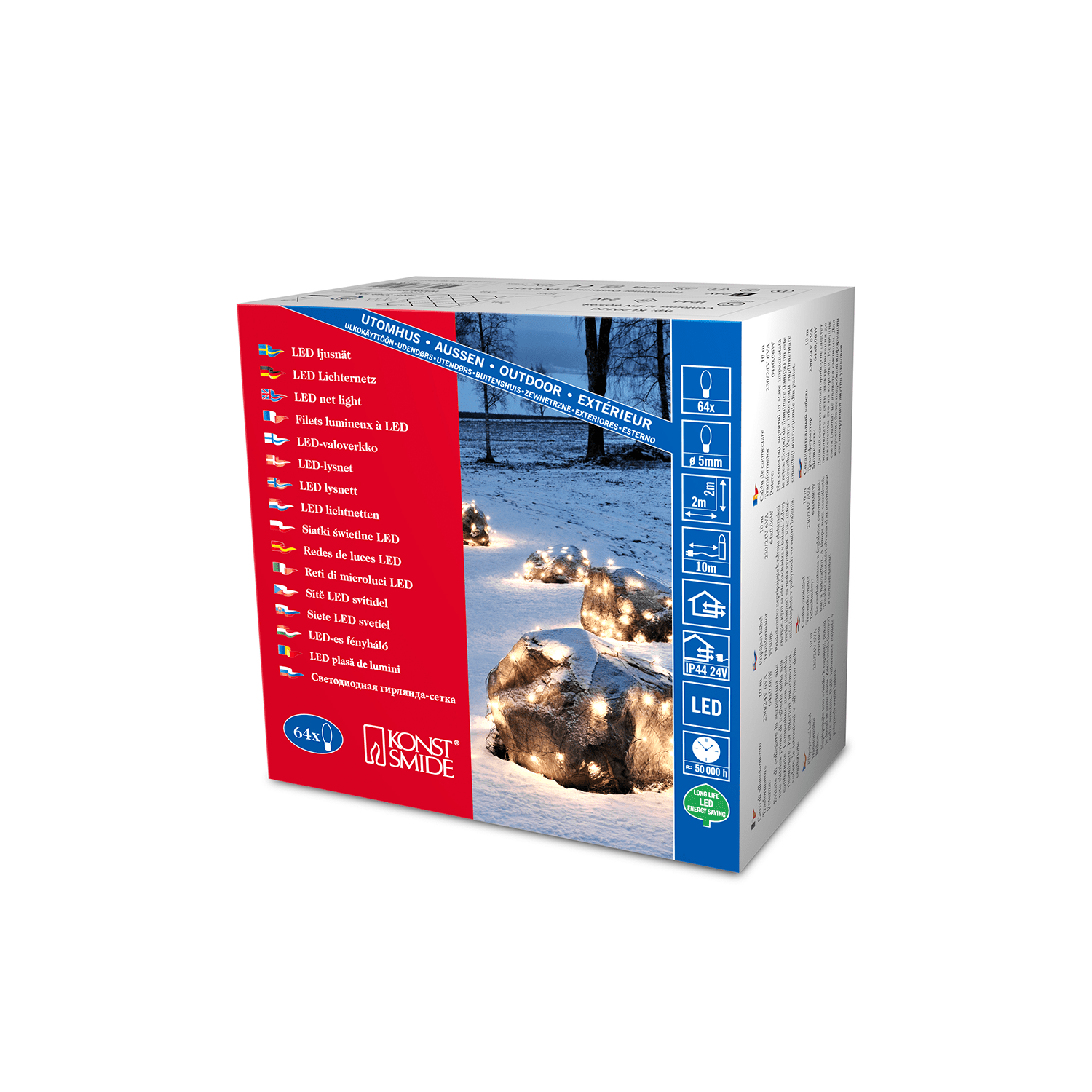 LED Netz mit 64 warmweißen LEDs - WeihnachtsladenKonstsmide