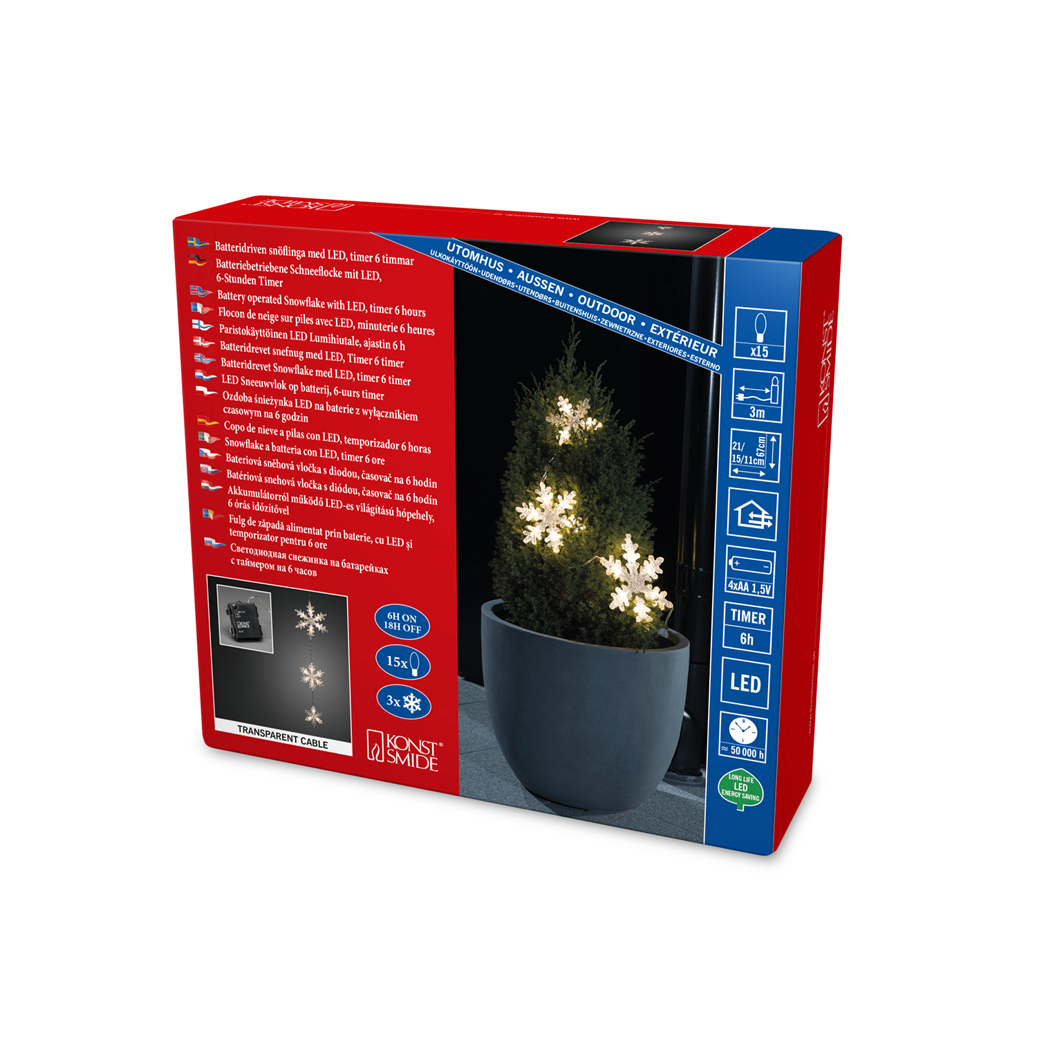 LED - Schneeflockenlichterkette - WeihnachtsladenKonstsmide