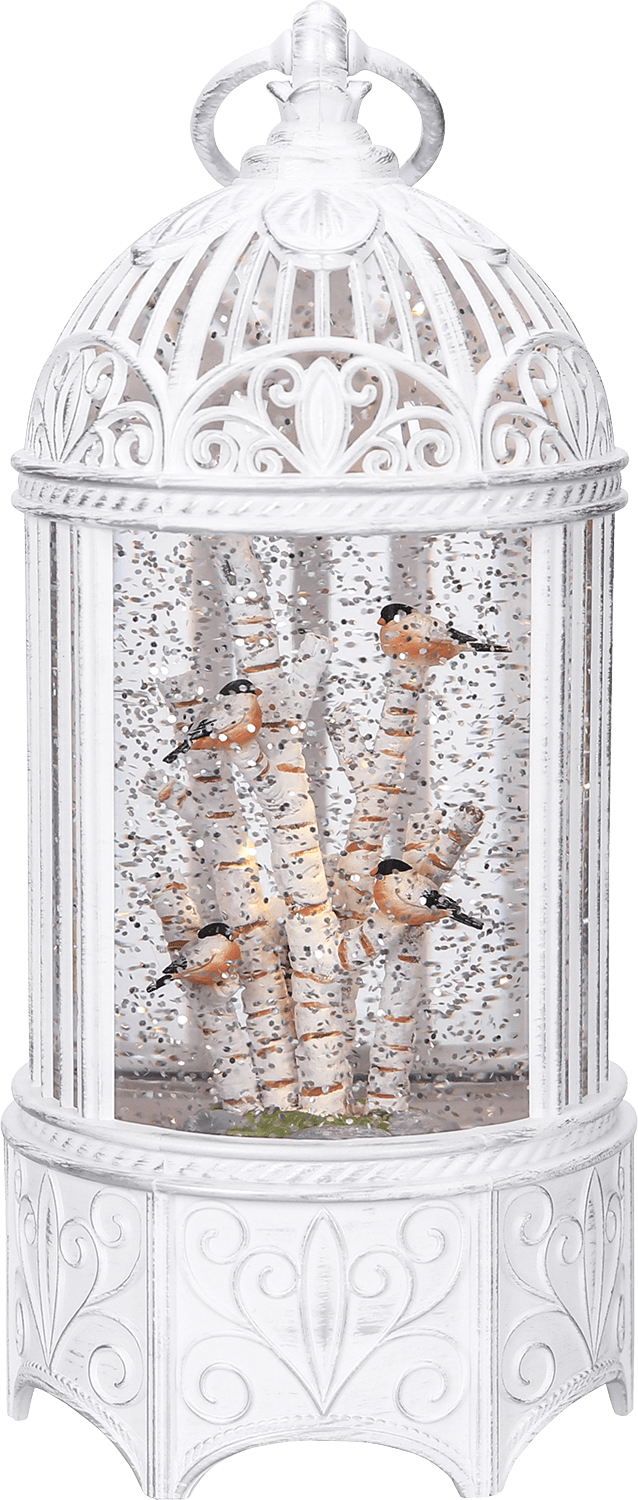 LED - Schneelaterne "Gimpel im Baum" - WeihnachtsladenKonstsmide