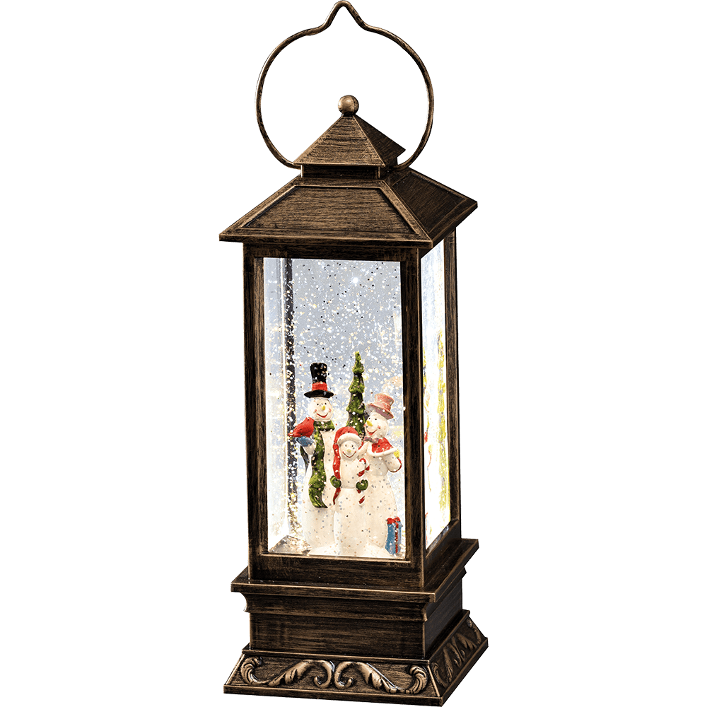 LED - Schneelaterne mit Schneemännern - WeihnachtsladenKonstsmide