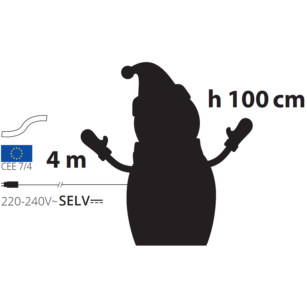 LED Schneemann 100cm - WeihnachtsladenLotti