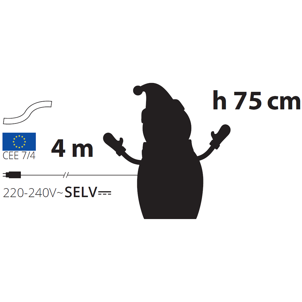 LED Schneemann 75cm - WeihnachtsladenLotti