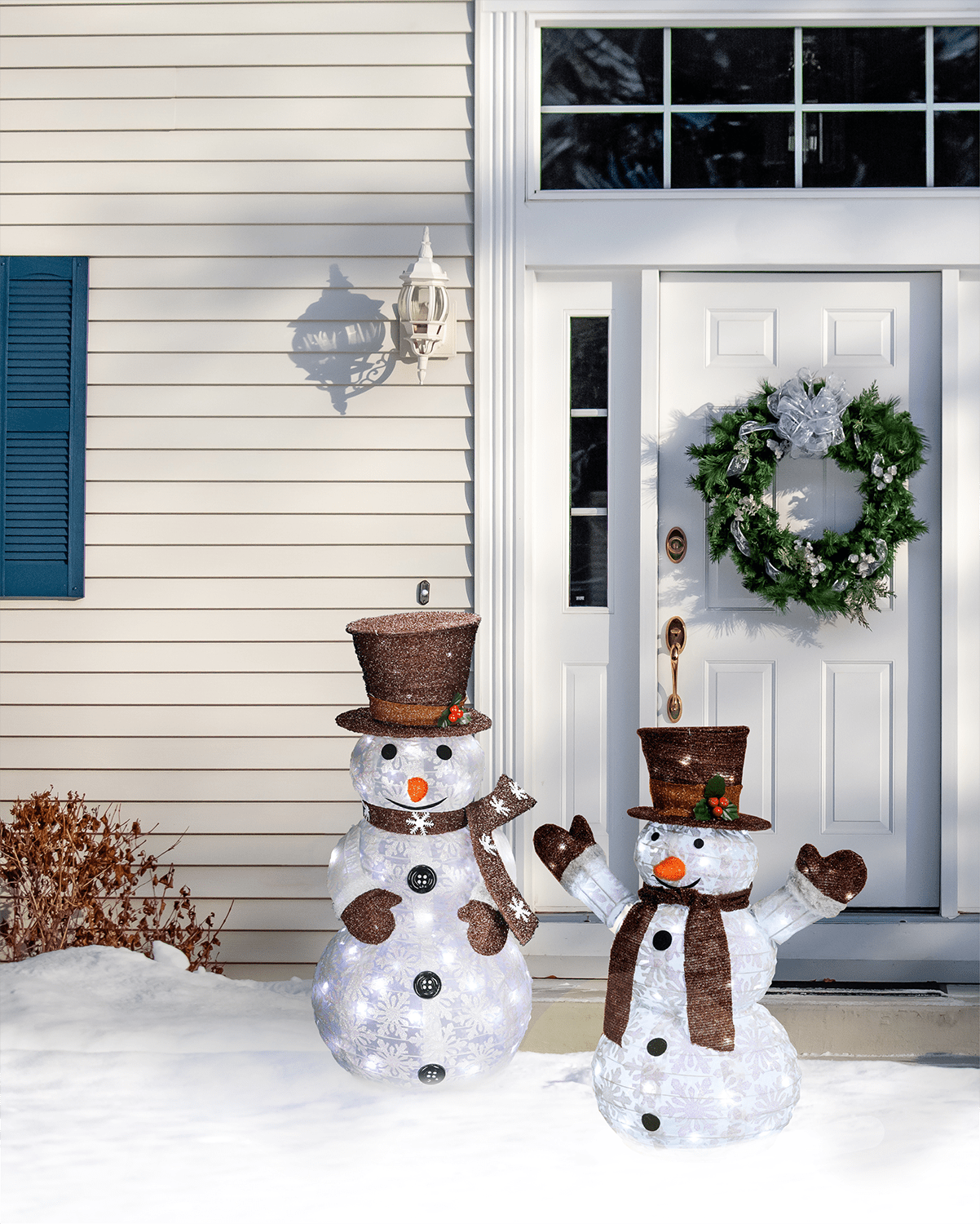LED Schneemann aus Metall - WeihnachtsladenLotti