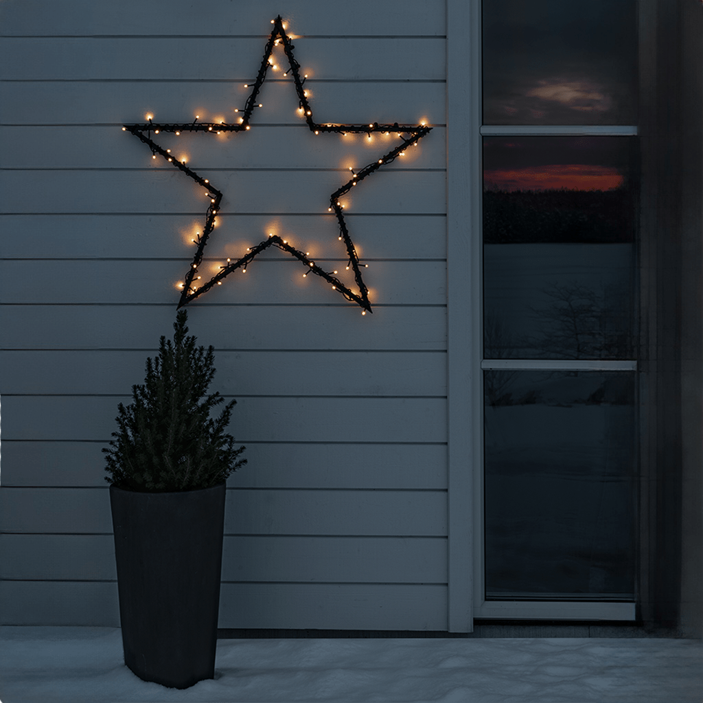 LED Solar Lichterkette 200 bernsteinf. LED außen - WeihnachtsladenKonstsmide