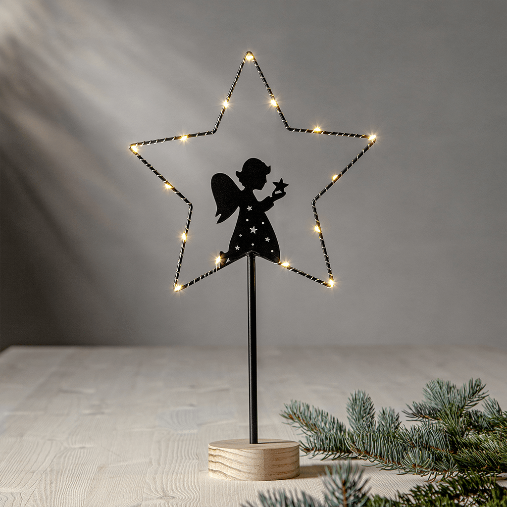 LED - Standleuchte 'Glimta' mit Engel - WeihnachtsladenStar Trading