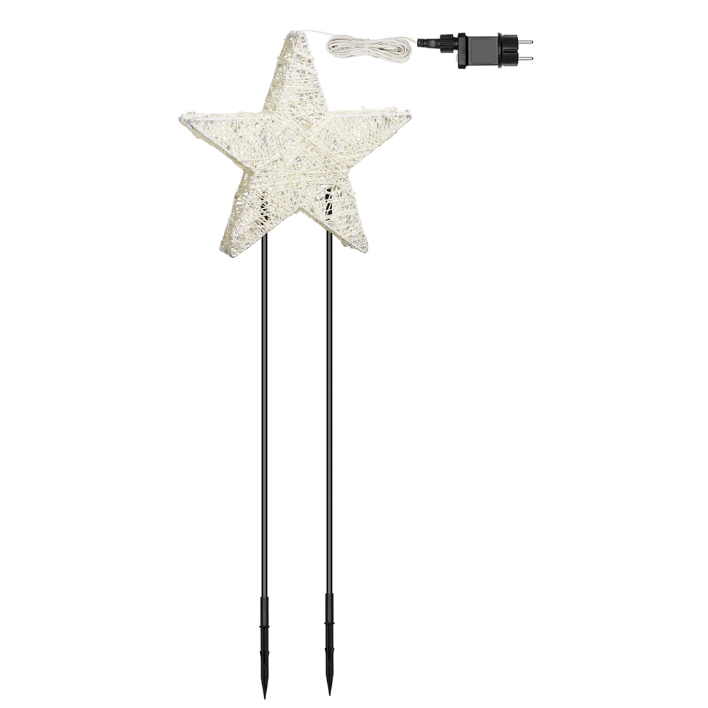 LED Stern 35cm 80 bernsteinfarbene LED - WeihnachtsladenLotti