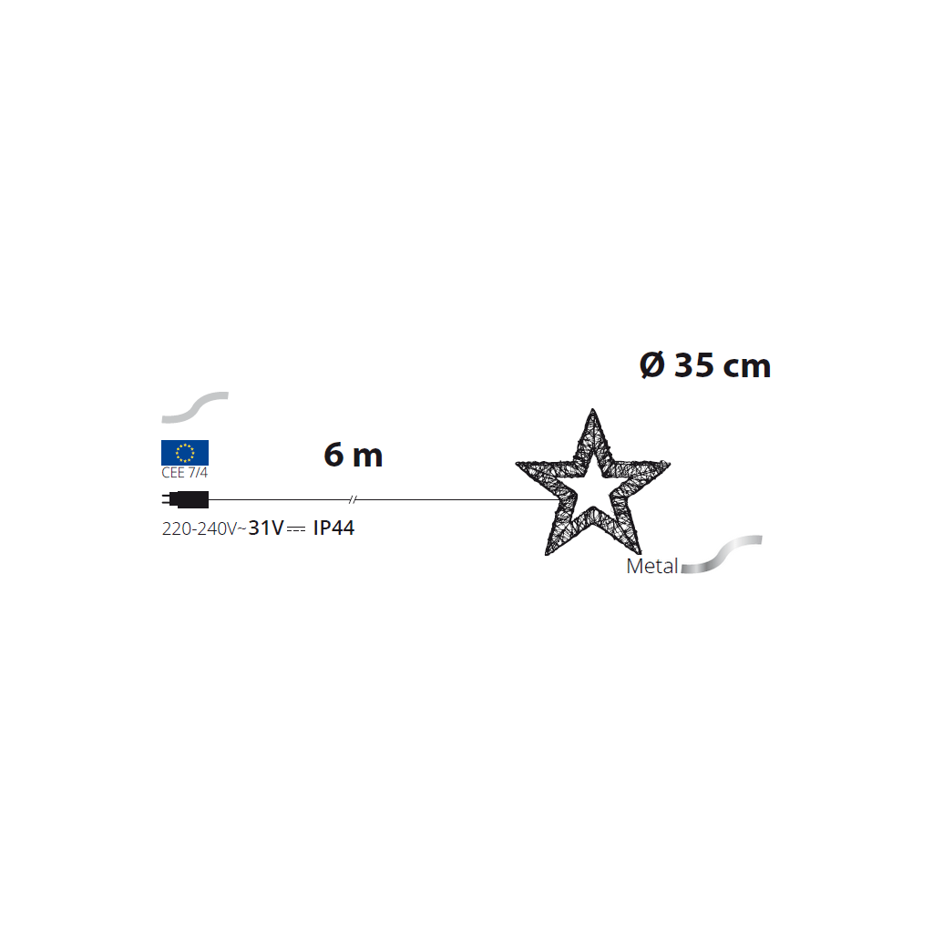 LED Stern weiß 35cm - WeihnachtsladenLotti