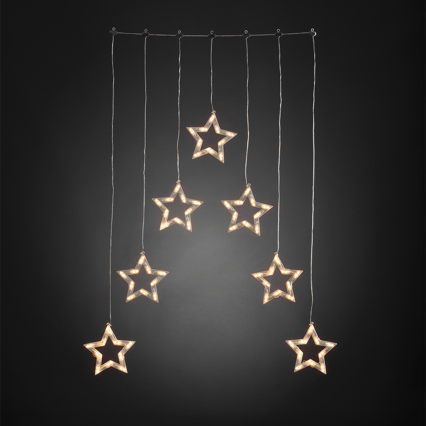 LED - Sternenvorhang mit Sternsilhouetten - WeihnachtsladenKonstsmide