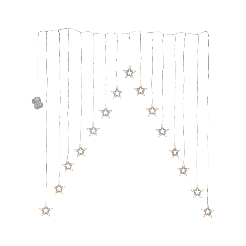 LED - Sternenvorhang mit Timerfunktion 'Decystar' - WeihnachtsladenStar Trading
