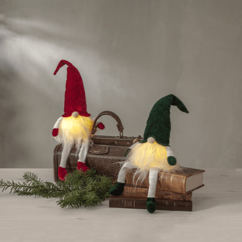 LED - Stoff - Figur 'Joylight' grün - WeihnachtsladenStar Trading