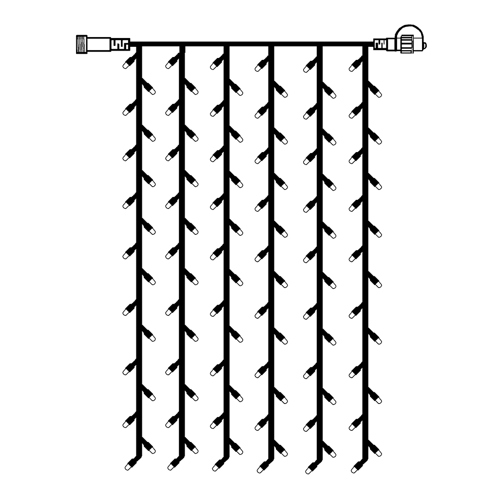 LED System - Lichtervorhang für innen und außen in warmweiß - WeihnachtsladenStar Trading
