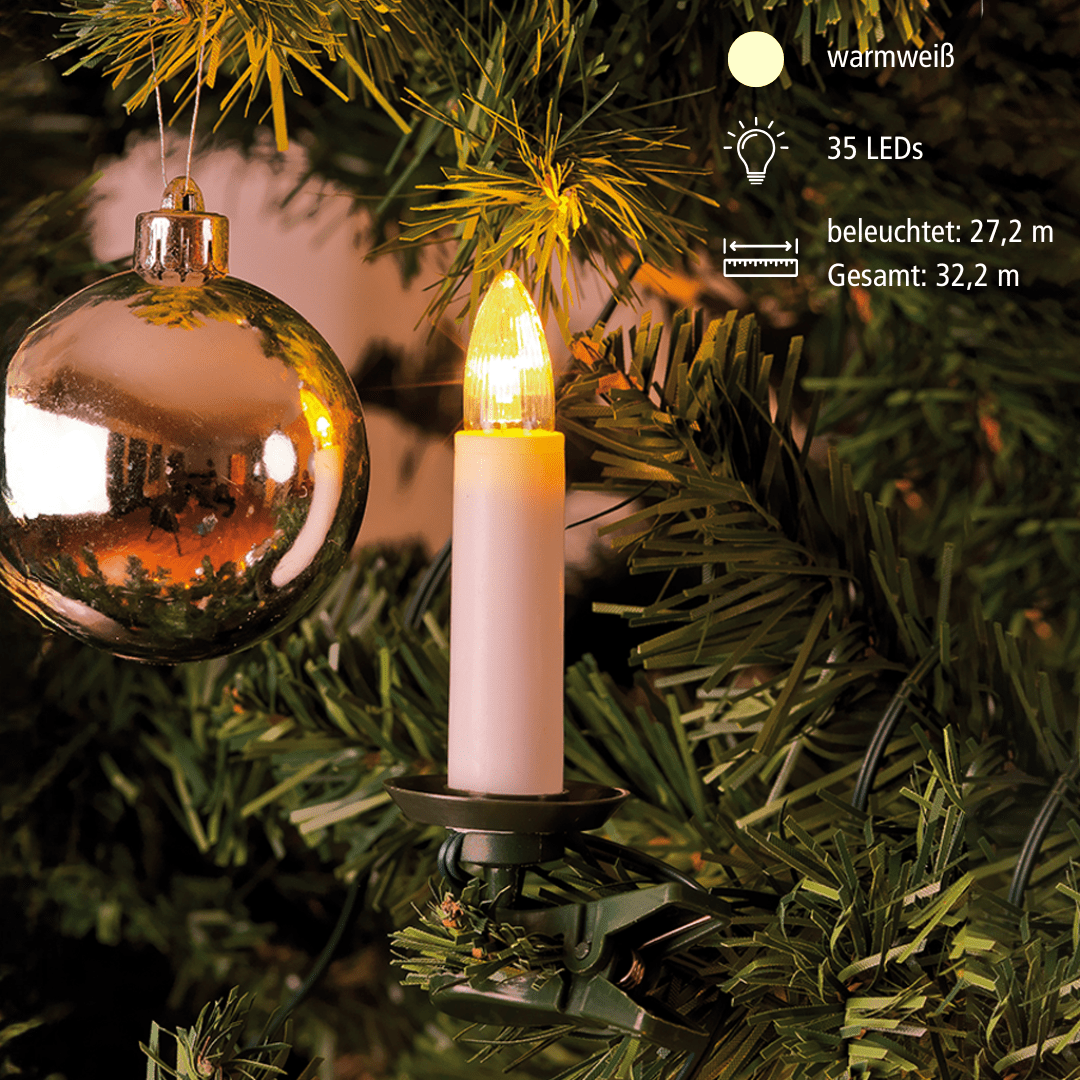 LED Topkerzen Lichterkette 'One String' - 35 flg. - WeihnachtsladenKonstsmide