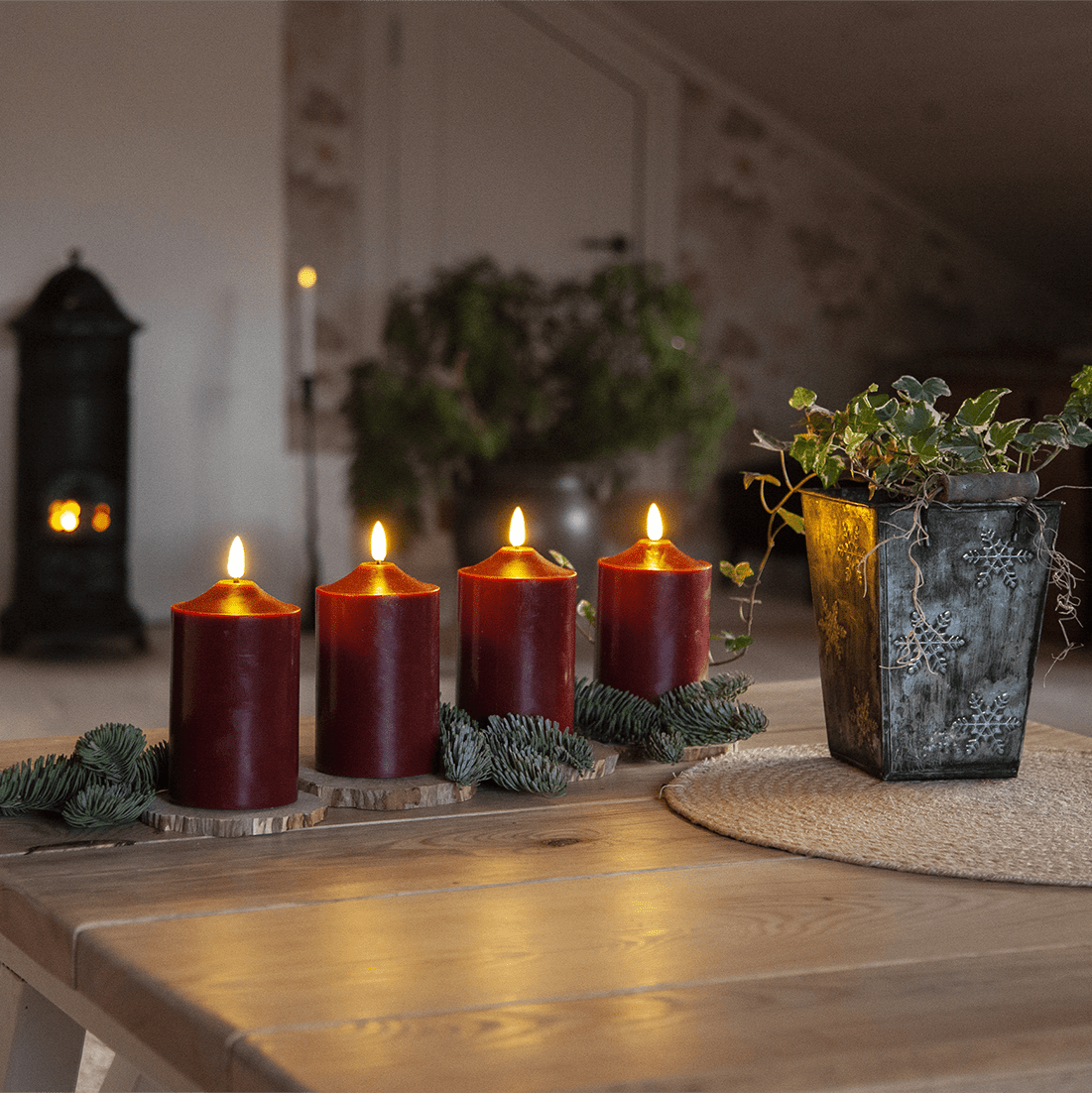 LED - Wachskerze 'Flamme' - WeihnachtsladenStar Trading