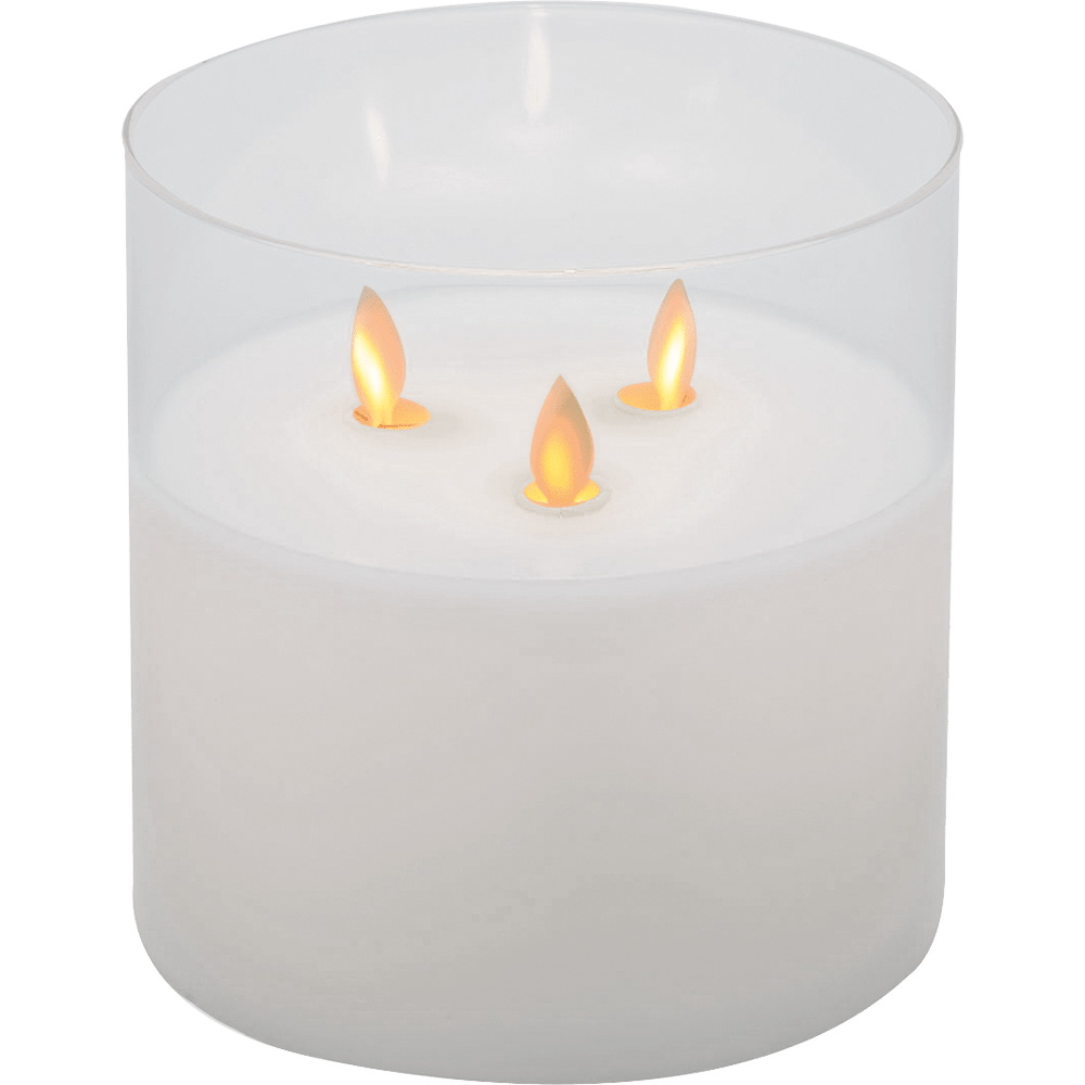 LED - Wachskerze im Glas - WeihnachtsladenLotti