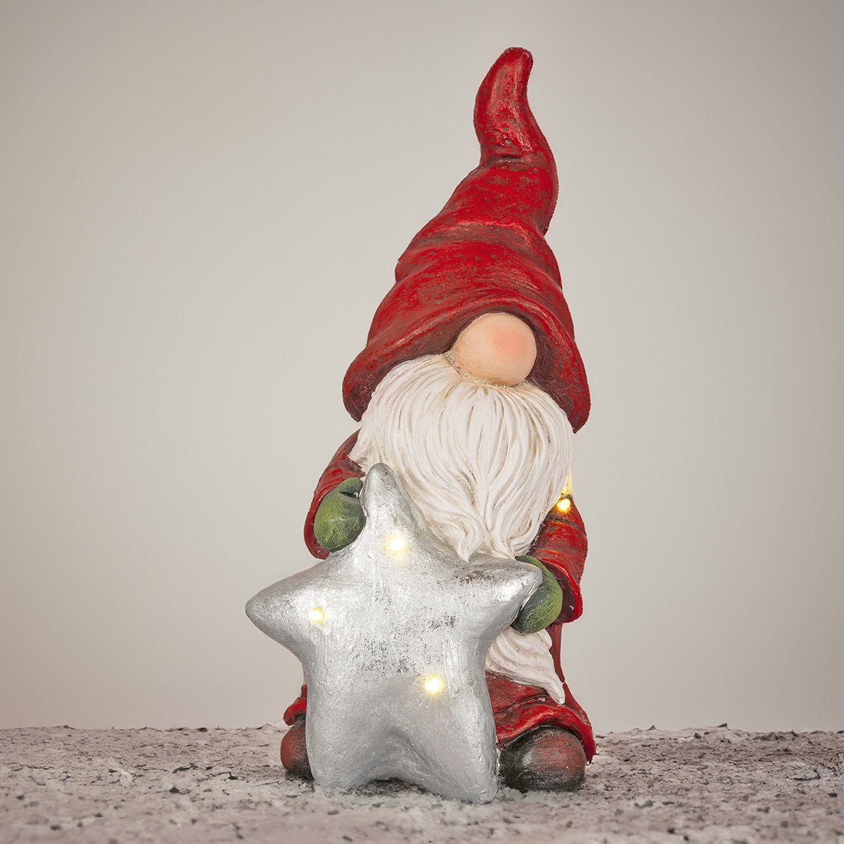 LED - Zwerg mit Stern - WeihnachtsladenSAICO