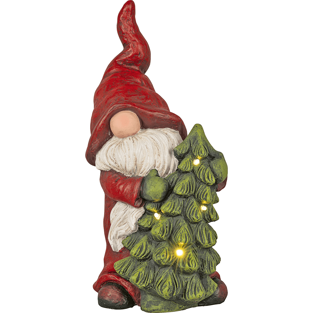 LED - Zwerg mit Weihnachtsbaum - WeihnachtsladenSAICO