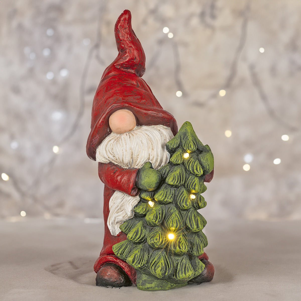 LED - Zwerg mit Weihnachtsbaum - WeihnachtsladenSAICO