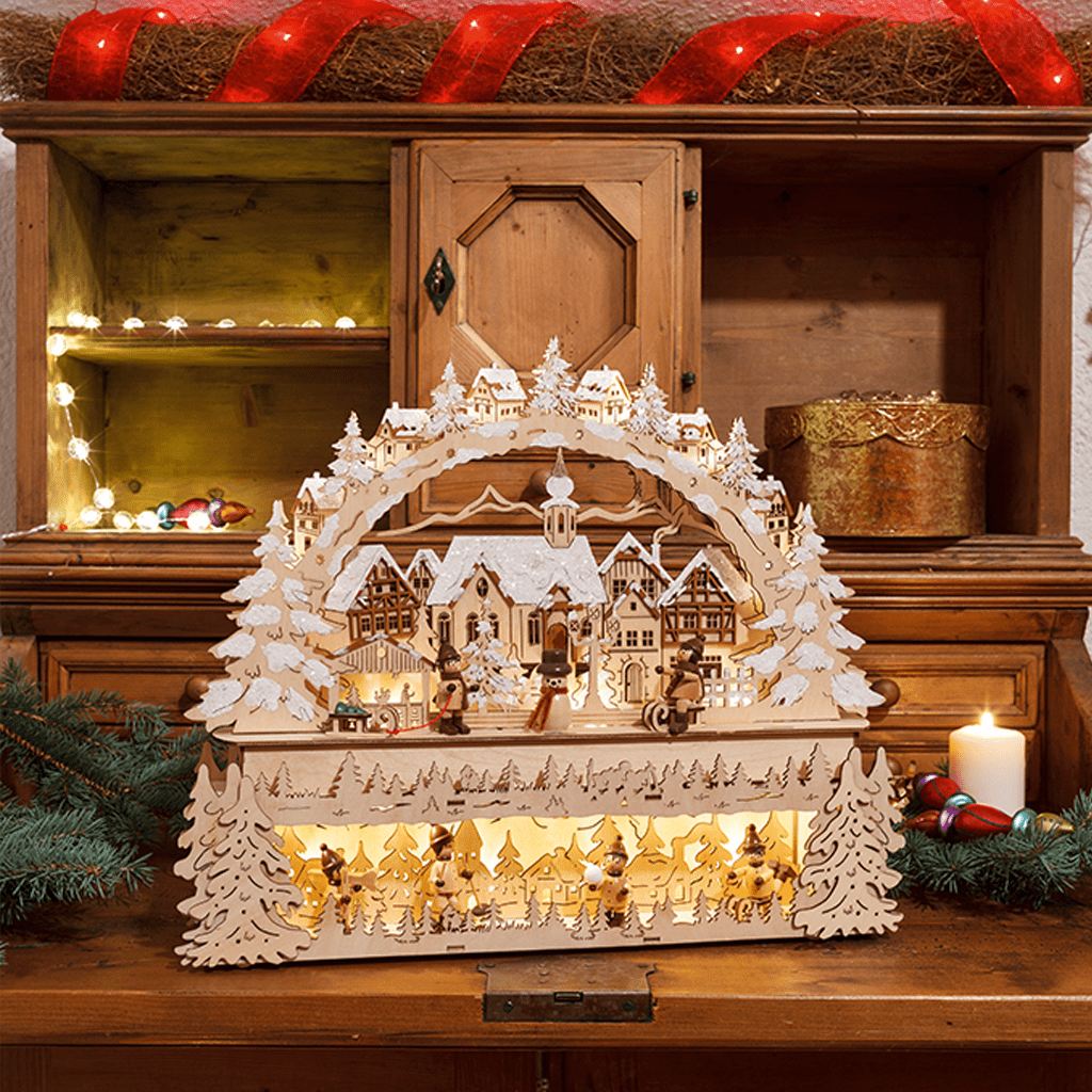 Lichterbogen 'Stadt mit Winterkindern' - WeihnachtsladenSAICO