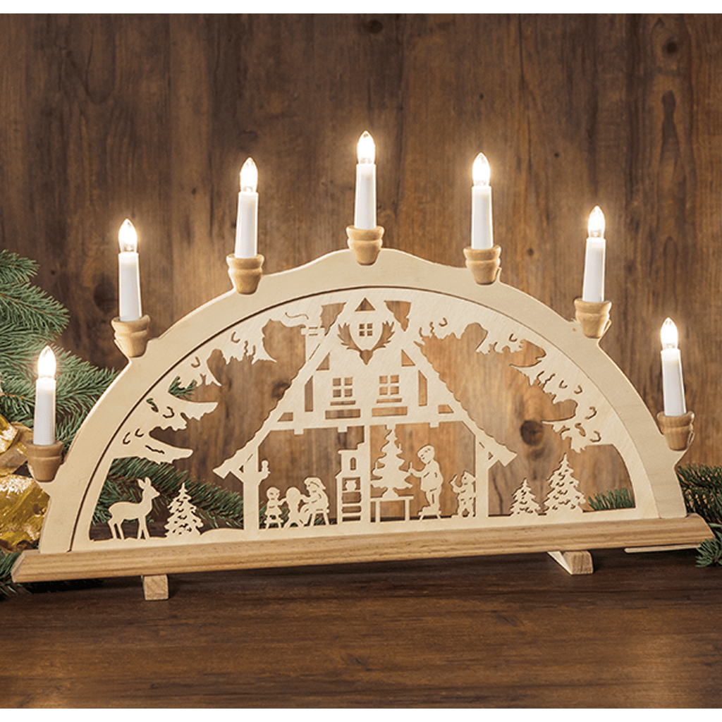 Lichterbogen 'Waldhaus' 7flg. - WeihnachtsladenSAICO