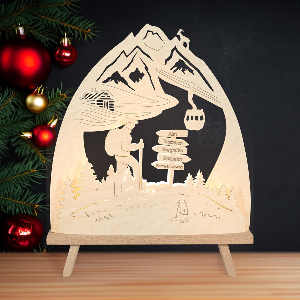 Lichterspitze 'Wanderfreund' - WeihnachtsladenSAICO