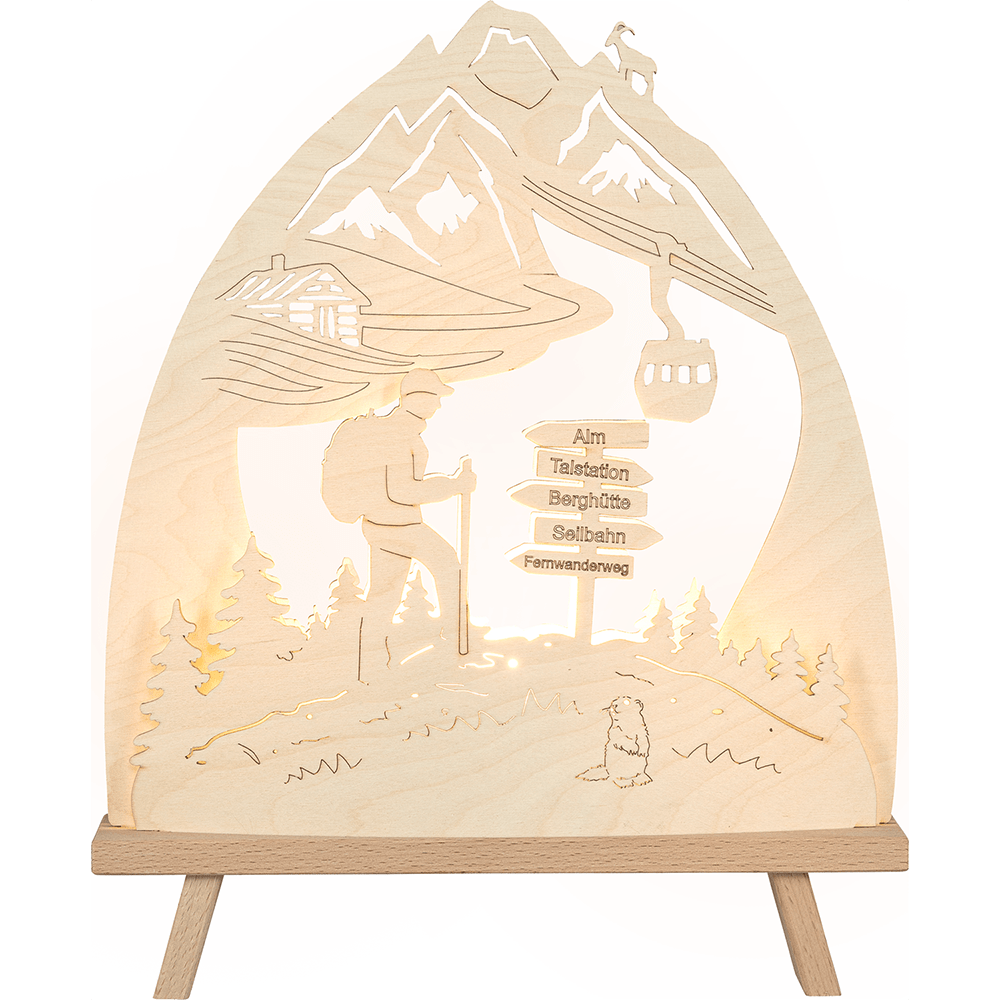 Lichterspitze 'Wanderfreund' SL2254 - WeihnachtsladenSAICO