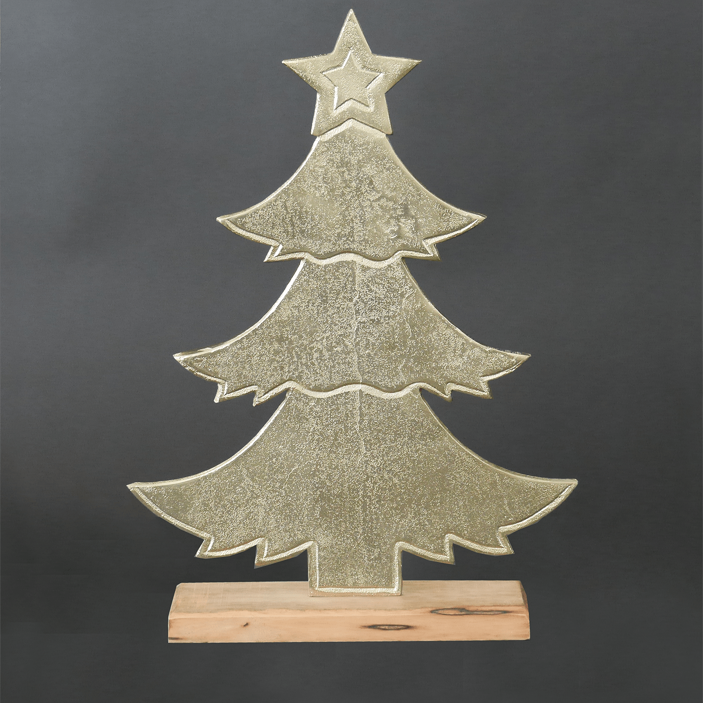 Metall - Baum goldfarben - WeihnachtsladenRiffelmacher & Weinberger