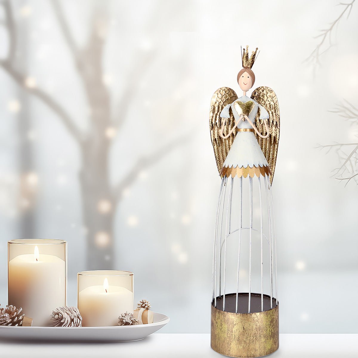 Metall - Engel 39,5cm - WeihnachtsladenSöllner Floristik