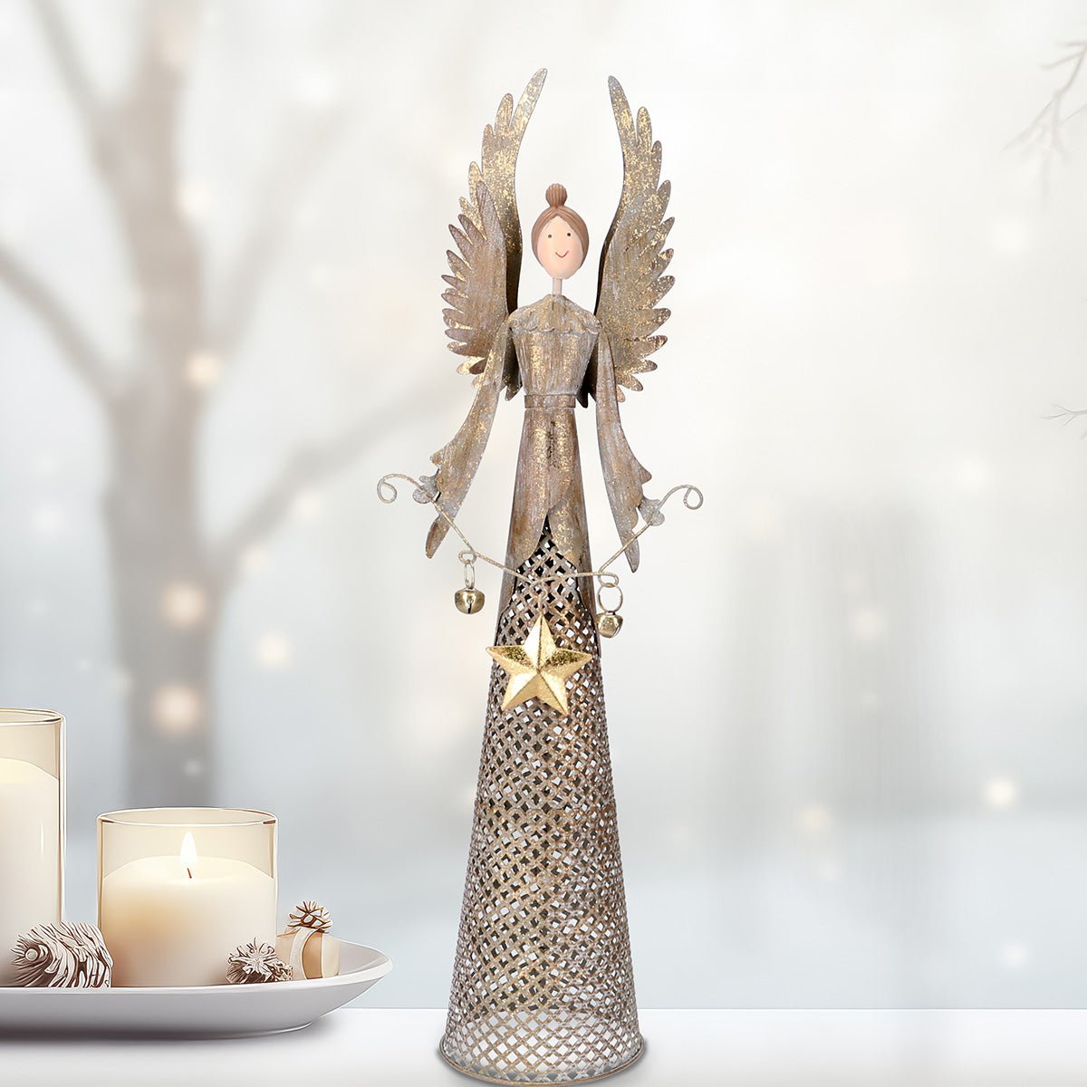 Metall - Engel 41cm - WeihnachtsladenSöllner Floristik