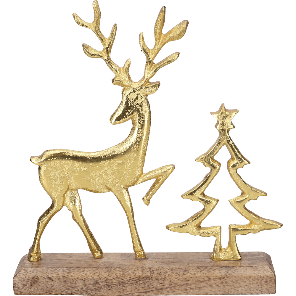 Metall - Hirsch mit Baum 05299 - WeihnachtsladenSöllner Floristik