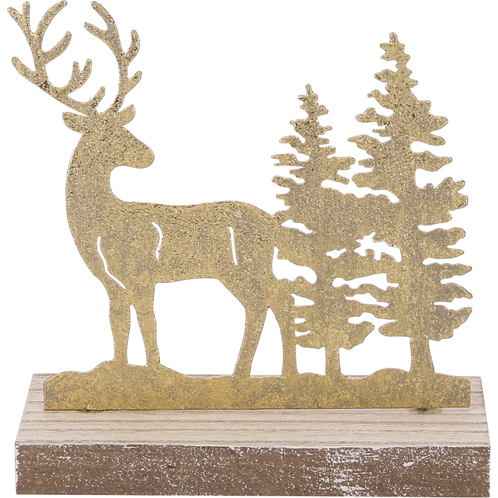 Metall - Hirsch mit Bäumen - WeihnachtsladenSöllner Floristik