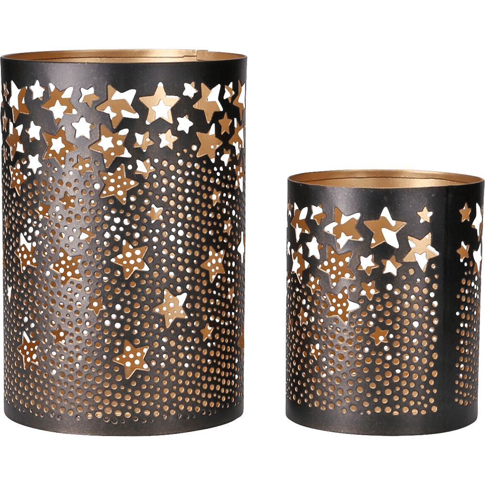 Metall - Ornamentwindlicht - Set 'Sterne' - WeihnachtsladenSöllner Floristik