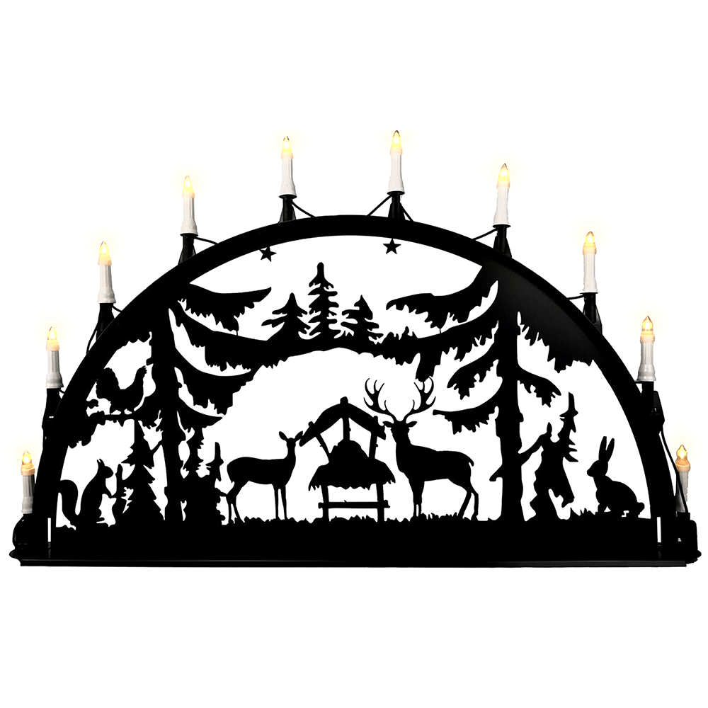 Metall - Schwibbogen 'Wald' - WeihnachtsladenSAICO