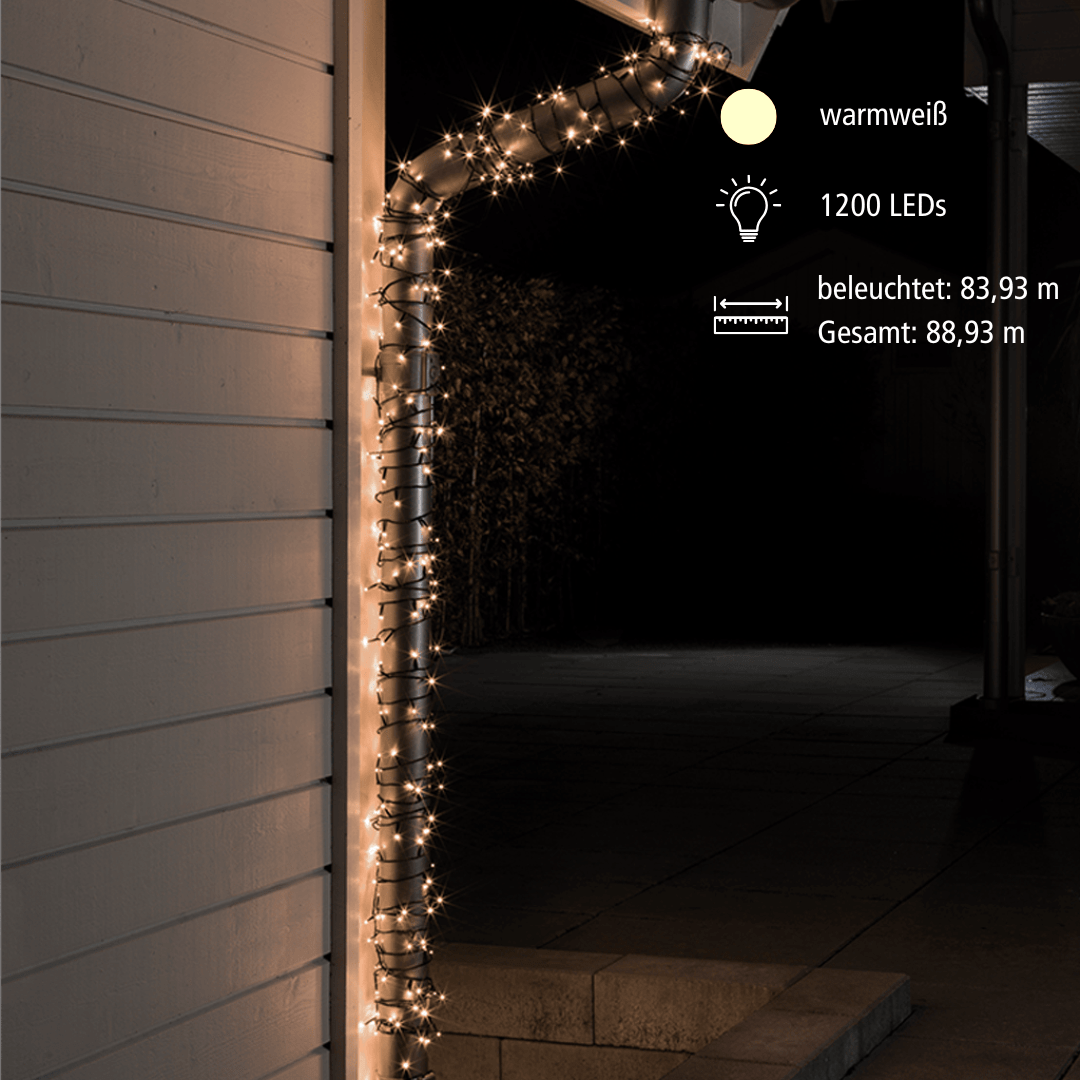 Micro LED Außenkette 1200 ww LED - WeihnachtsladenKonstsmide