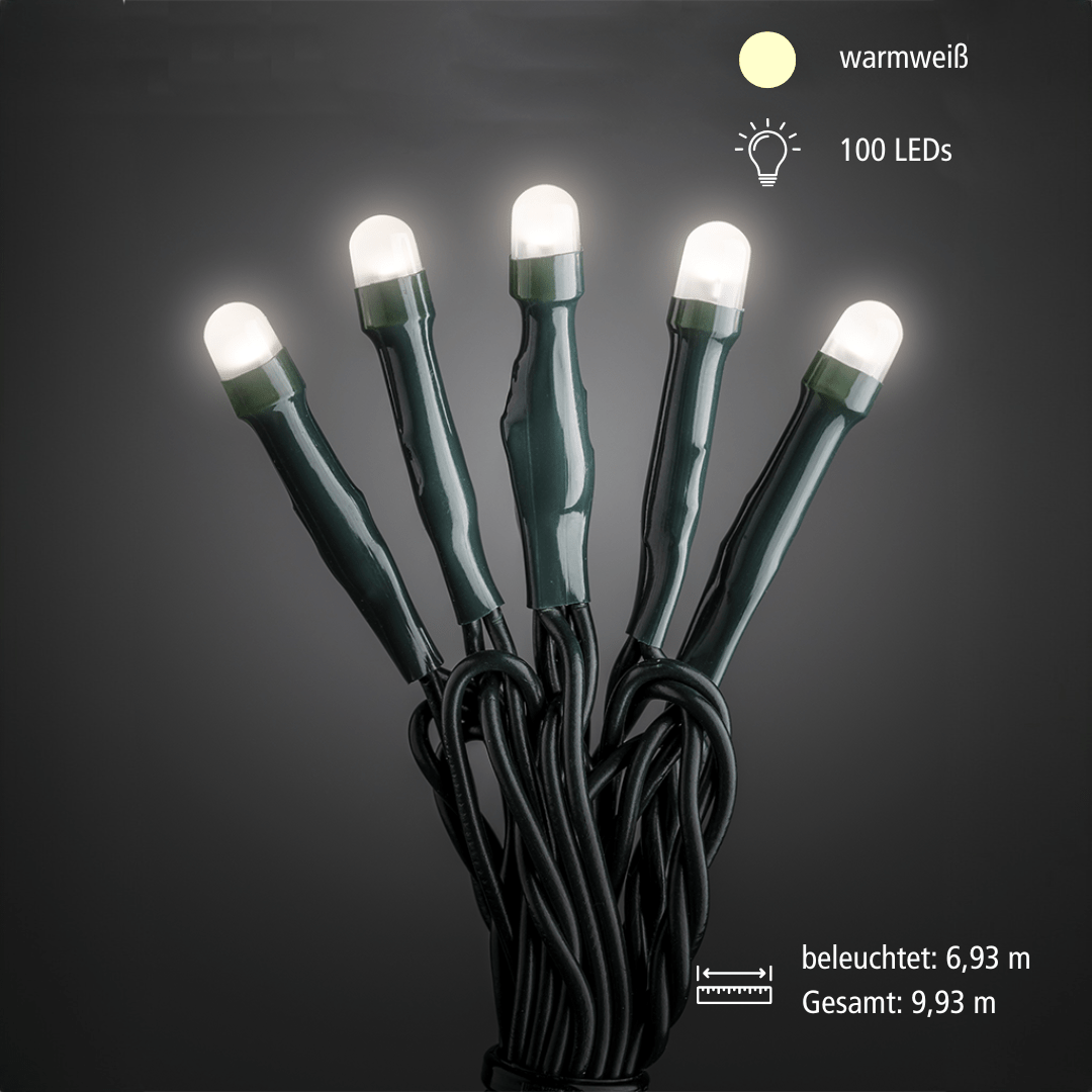 Micro LED Innenkette Frost - Look mit 100 warmweißen LEDs - WeihnachtsladenKonstsmide