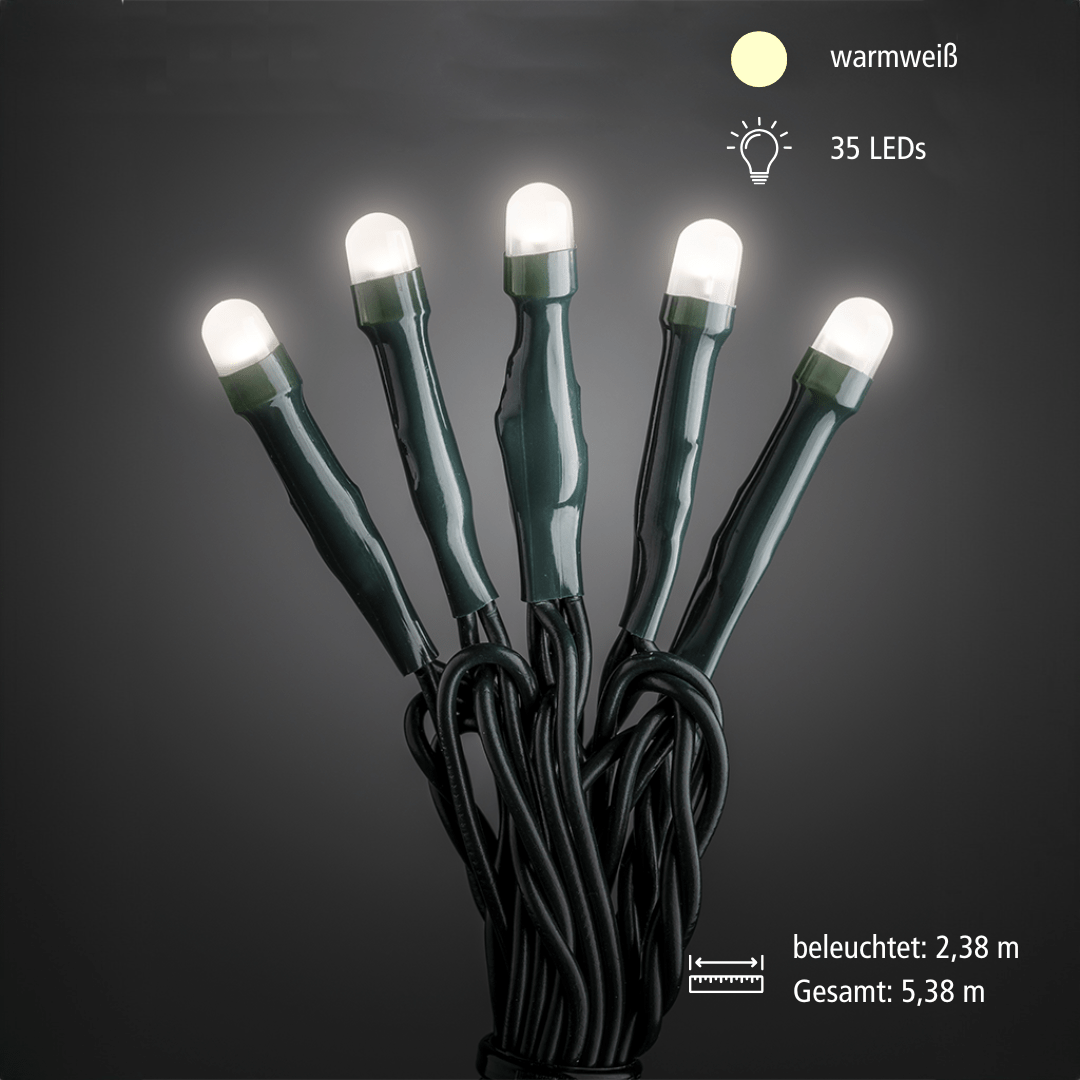 Micro LED Innenkette Frost - Look mit 35 warmweißen LEDs - WeihnachtsladenKonstsmide