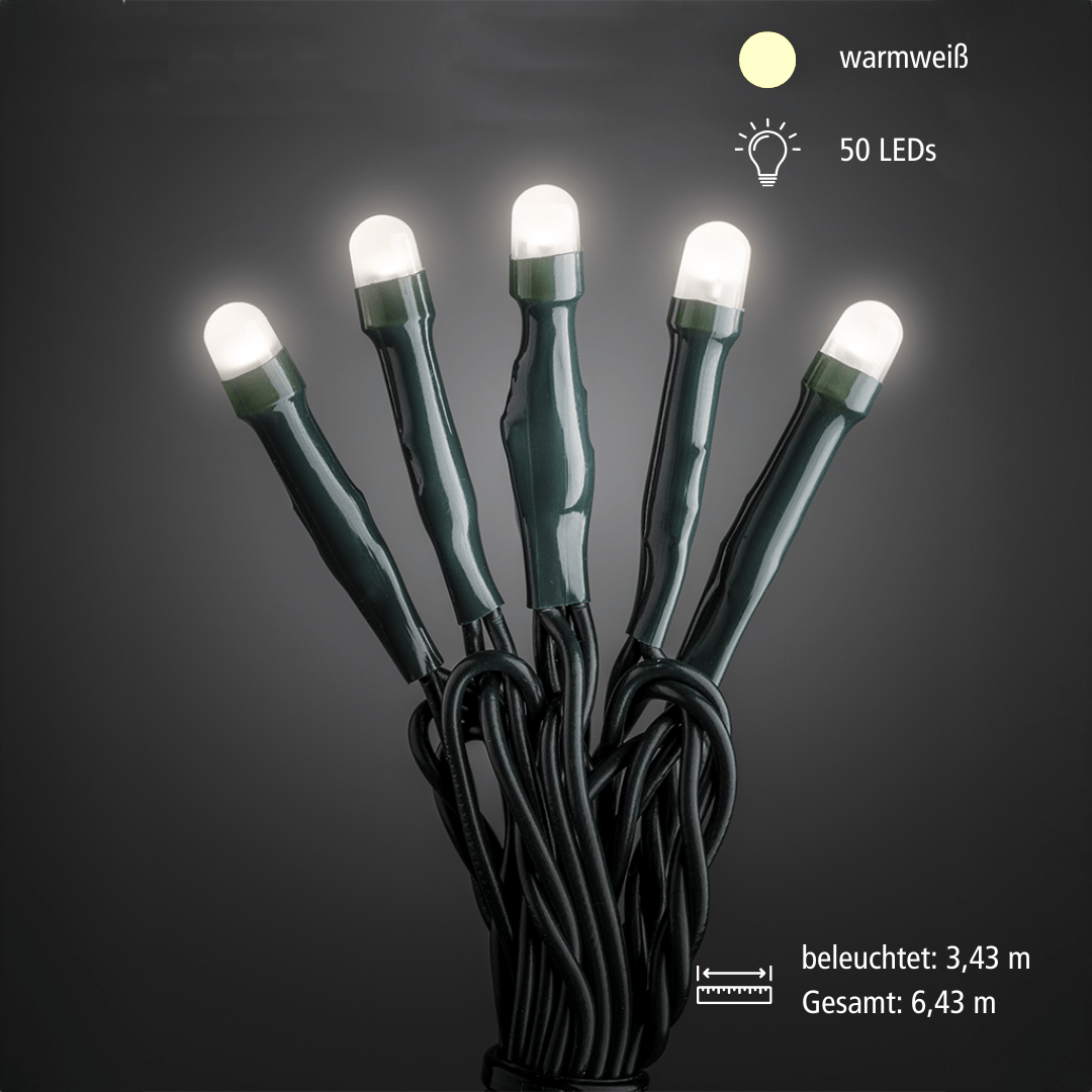 Micro LED Innenkette gefrostet 50 ww LED - WeihnachtsladenKonstsmide