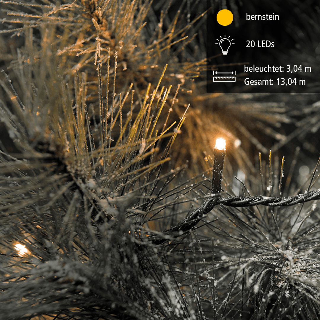 Micro LED Lichterkette 20 bernsteinfarbene LED - WeihnachtsladenKonstsmide