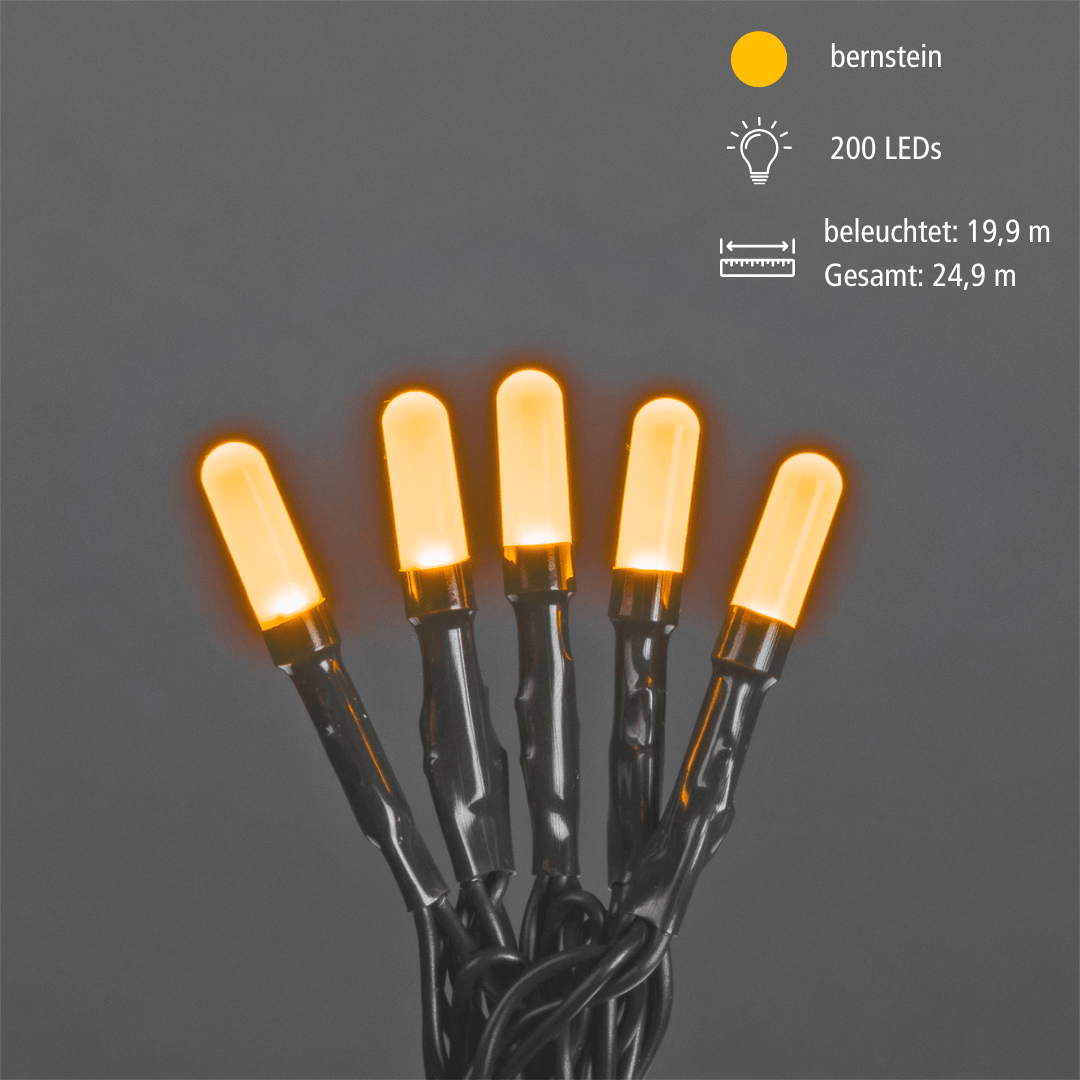 Micro LED Lichterkette 200 bernstein - WeihnachtsladenKonstsmide